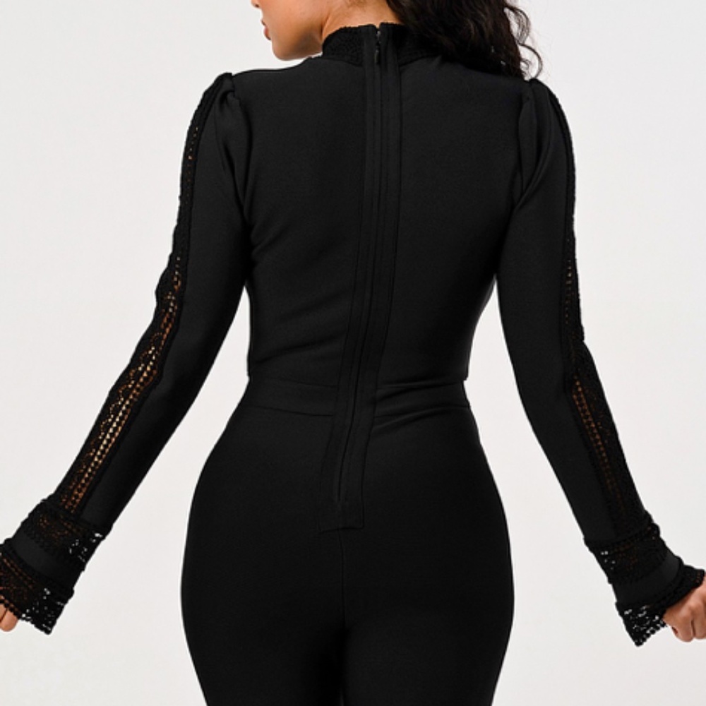 LACE BANDAGE ROMPER - Picture 4 of 6